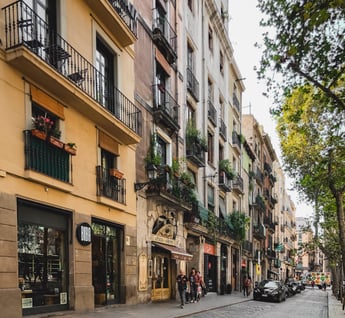 Street of El Born neighborhood