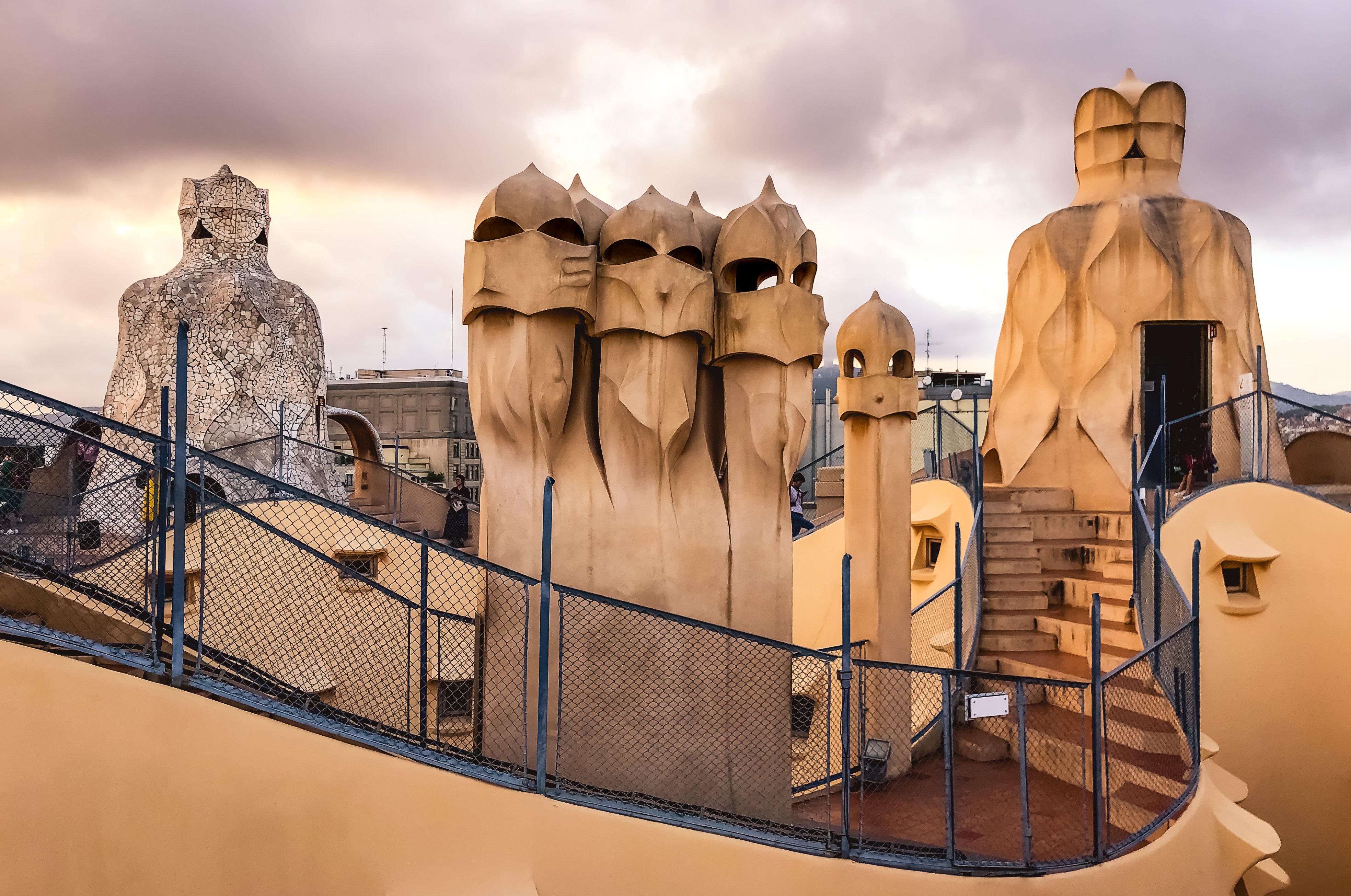 Casa Mila warrior roof terrace sculptures