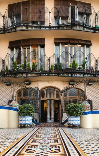 Casa Batllo's courtyard architecture 