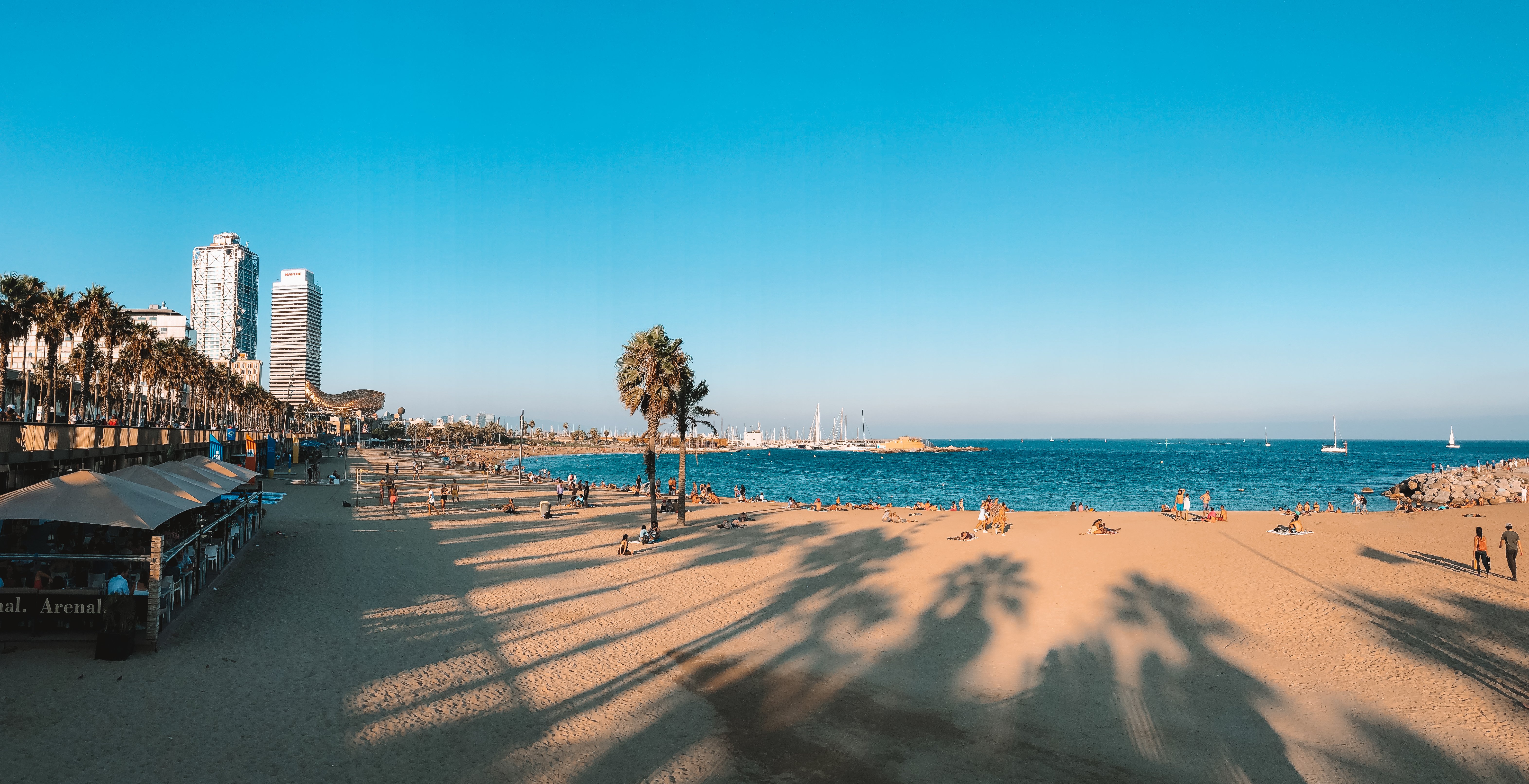 Barceloneta Beach at sunset