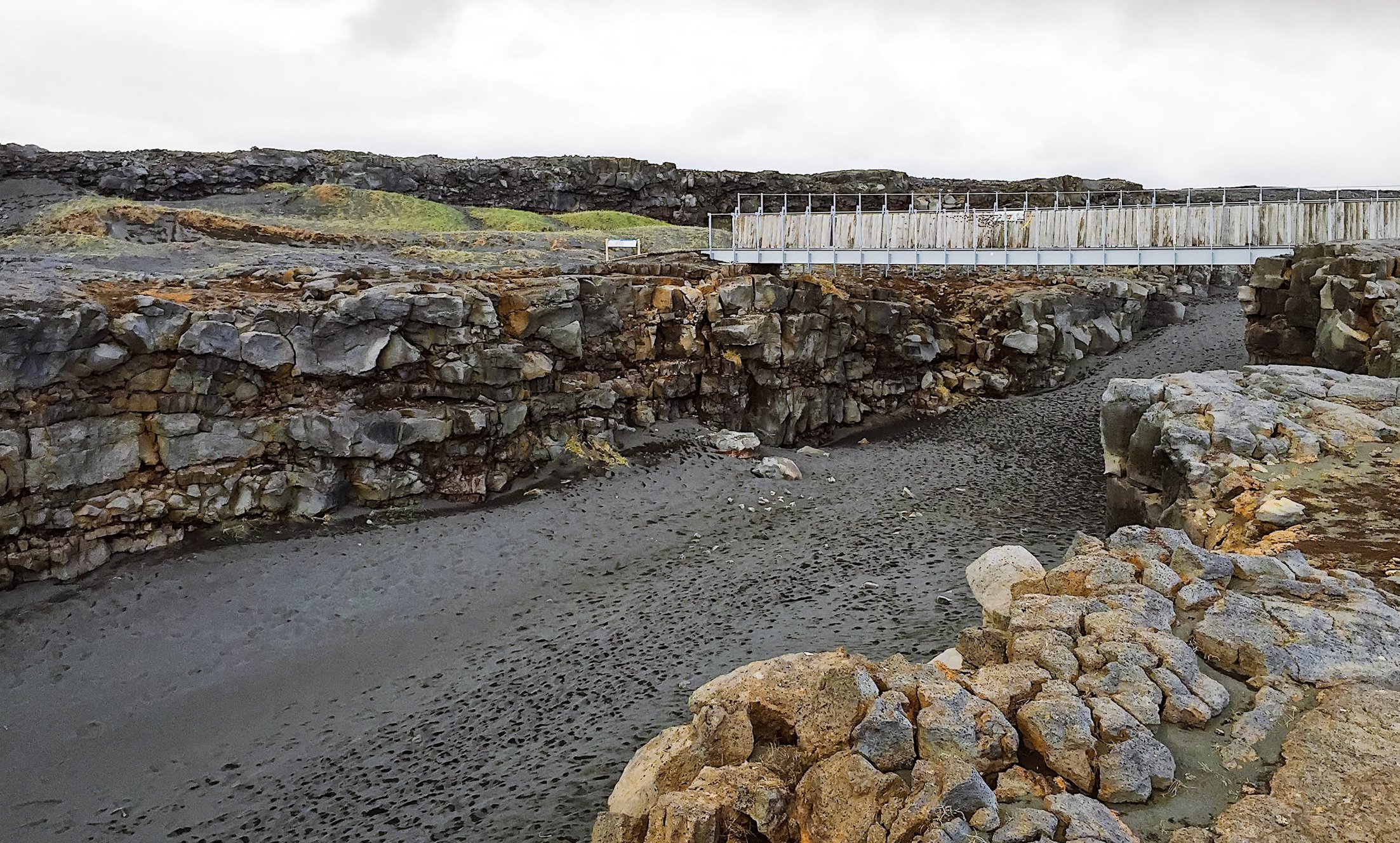 Bridge Between Continents over fissure 