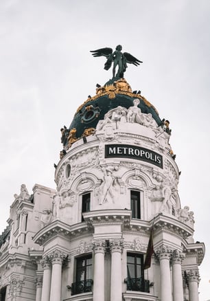 Metropolis building architecture Madrid travel guide