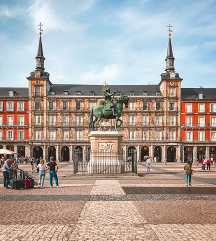 King Statue at Plaza Mayor Madrid