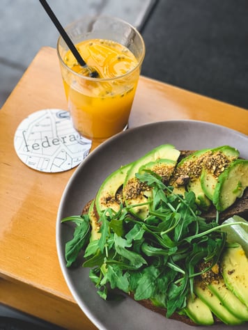 Halal avocado toast brunch in Madrid