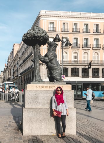 Bear and the Strawberry Tree statue Puerta del Sol Madrid