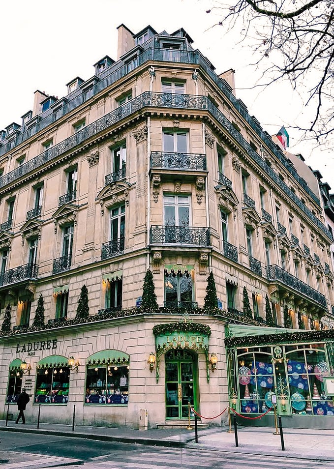 Architecture of Laduree on Champs-Elysees