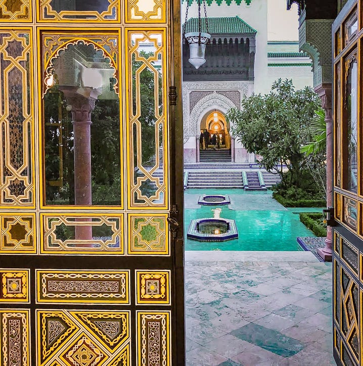 Grand Mosque of Paris yellow door