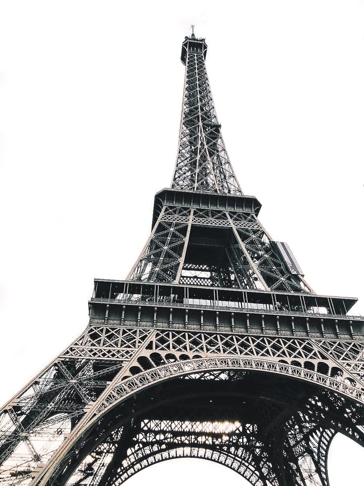 Wrought iron structure of Eiffel Tower 
