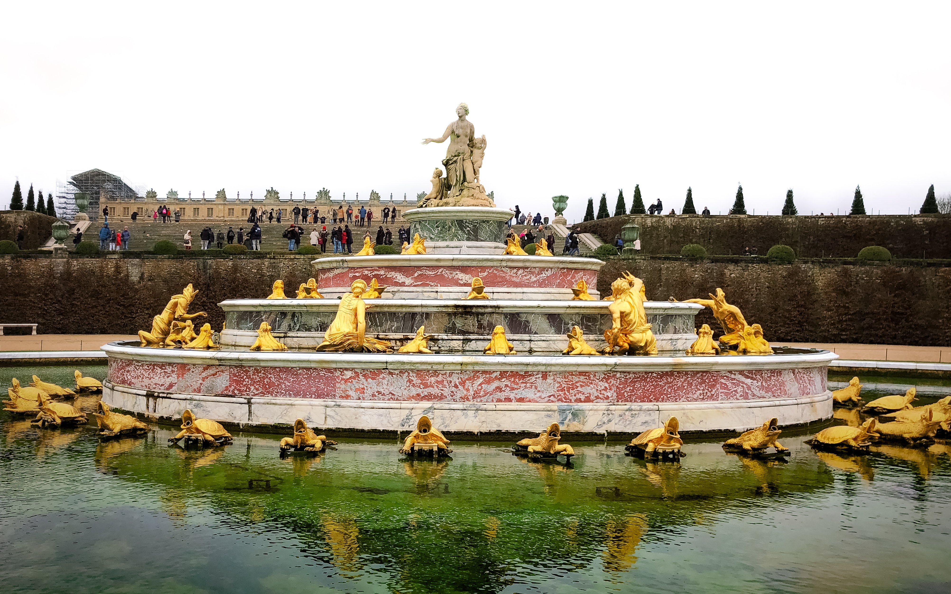 Fountains in the garden of Palace of Versailles