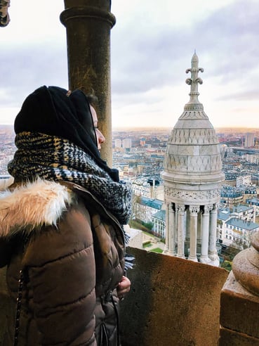 Muslim blogger at Sacré Coeur Basilica dome