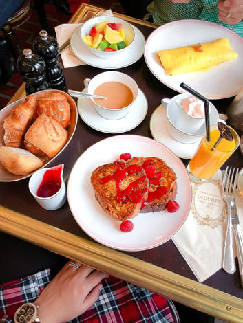 Halal brunch at Laduree in Paris