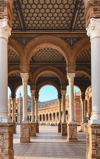 Arches at Plaza de Espana Seville