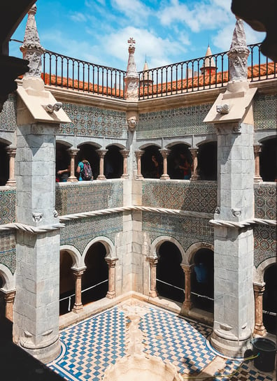Pena Palace inner courtyard in Sintra