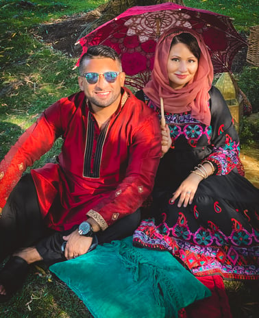 Muslim couple celebrating Eid